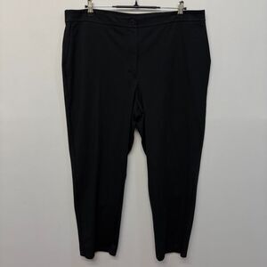 Eileen Fisher Women Pull On Knit Ponte Pants Size 1X Black Ankle C034 -24